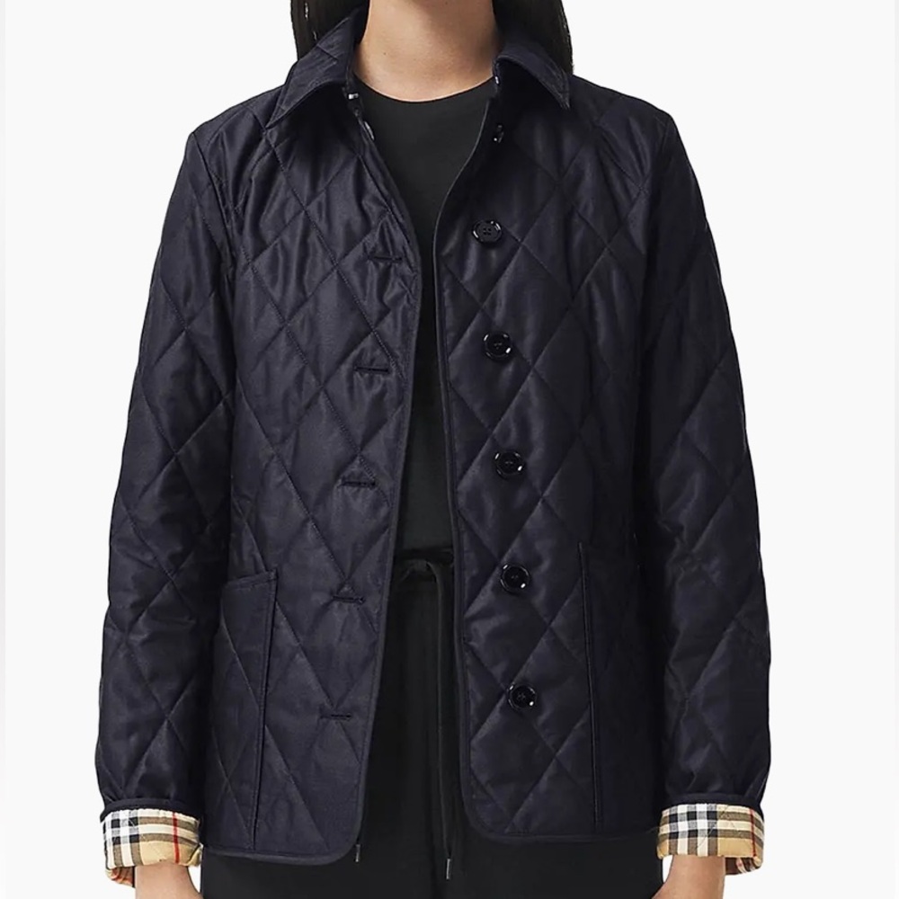Burberry Black Quilted Utility Jacket